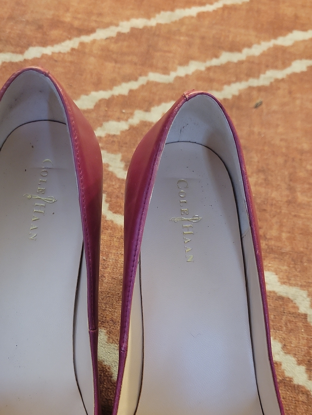 Cole Haan Women's Burgundy Leather Pumps